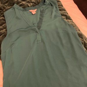 H&M Emerald Green Shell Tank - Size 12